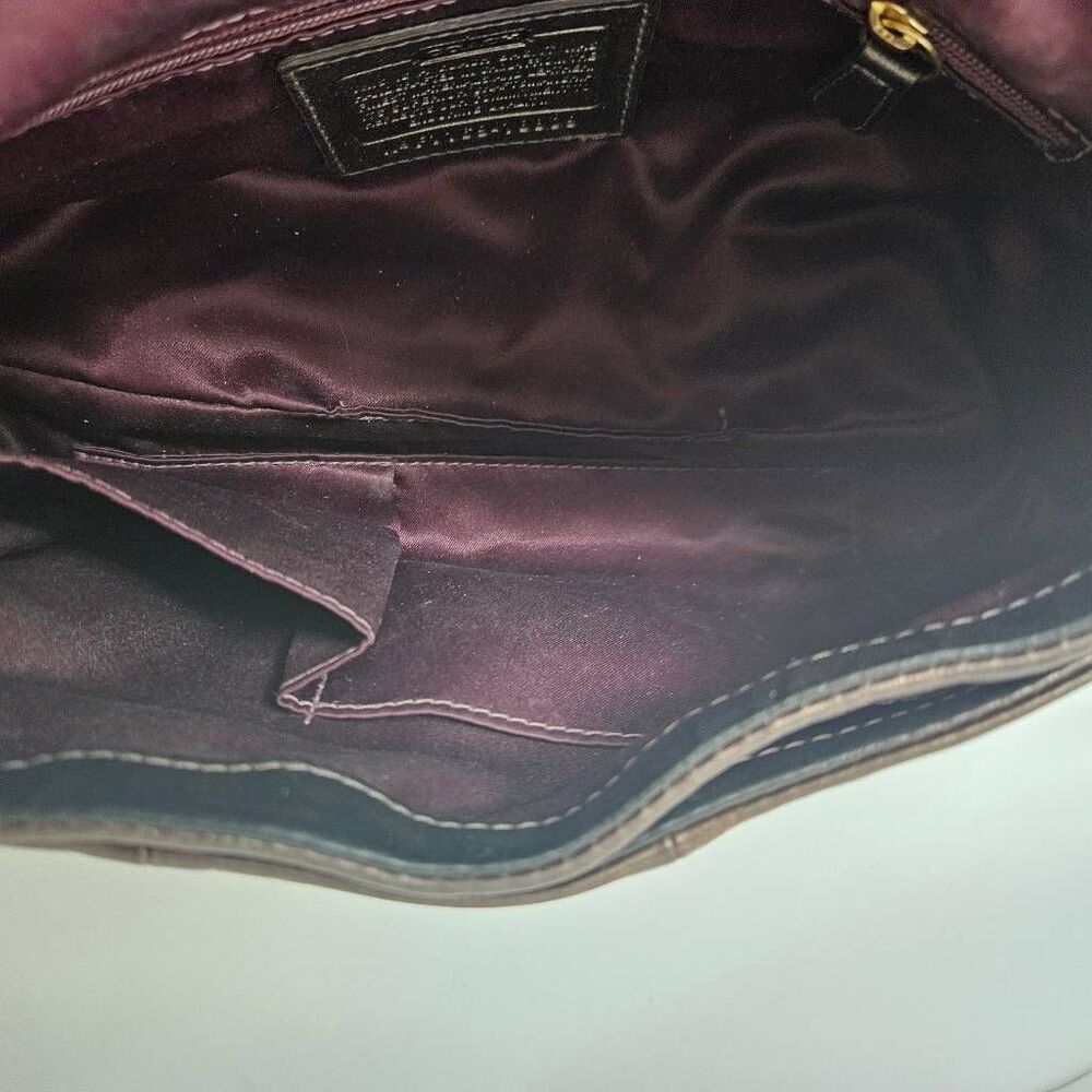Coach Ashley Crimson metallic leather crossbody bag. - Picture 7 of 9